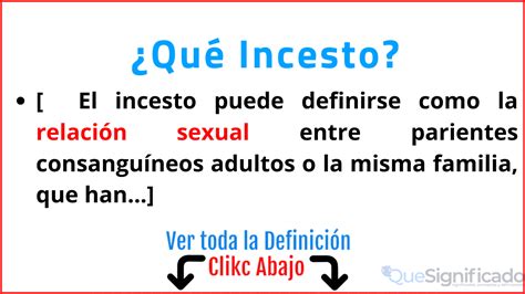 que es el insesto|Incesto: La información que necesitas saber